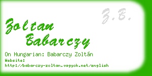zoltan babarczy business card