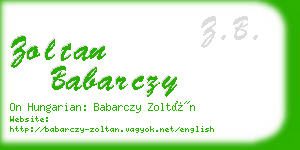 zoltan babarczy business card
